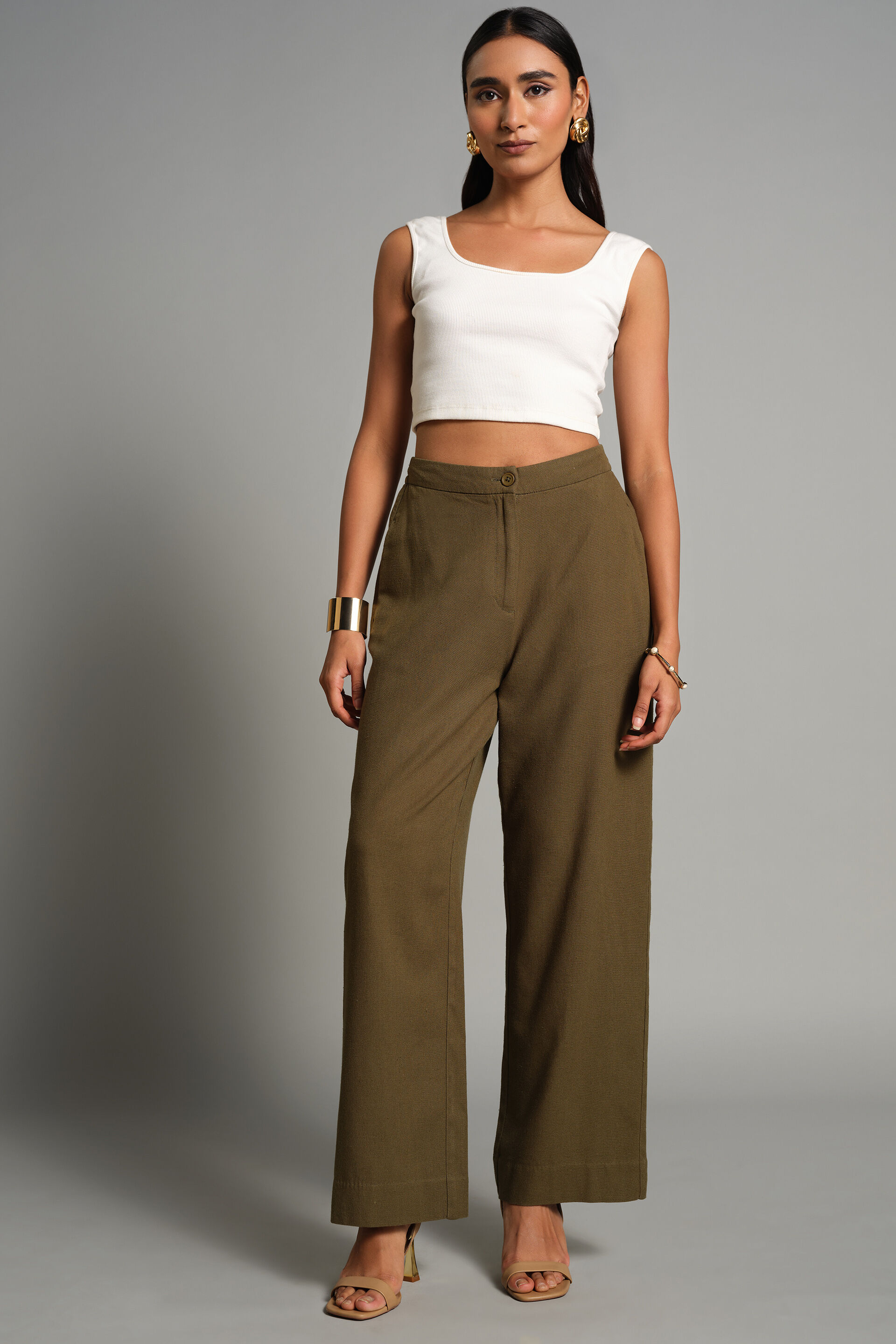 Sun & Sand Olive Flair Pants, Olive, image 2